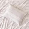 imageAmazon Basics Waffle Weave Microfiber 3Piece Duvet Cover Set Includes 1 Duvet Cover and 2 Pillow Shams King Pink StripedDark Grey Striped