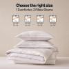 imageAmazon Basics Waffle Weave Microfiber 3Piece Duvet Cover Set Includes 1 Duvet Cover and 2 Pillow Shams King Pink StripedDark Grey Striped