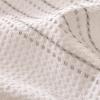 imageAmazon Basics Waffle Weave Microfiber 3Piece Duvet Cover Set Includes 1 Duvet Cover and 2 Pillow Shams King Pink StripedDark Grey Striped