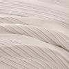 imageAmazon Basics Waffle Weave Microfiber 3Piece Duvet Cover Set Includes 1 Duvet Cover and 2 Pillow Shams King Pink StripedDark Grey Striped