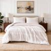 imageAmazon Basics Waffle Weave Microfiber 3Piece Duvet Cover Set Includes 1 Duvet Cover and 2 Pillow Shams King Pink StripedPink Striped