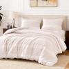 imageAmazon Basics Waffle Weave Microfiber 3Piece Duvet Cover Set Includes 1 Duvet Cover and 2 Pillow Shams King Pink StripedPink Striped