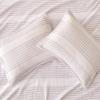 imageAmazon Basics Waffle Weave Microfiber 3Piece Duvet Cover Set Includes 1 Duvet Cover and 2 Pillow Shams King Pink StripedPink Striped