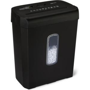 imageAmazon Basics 6Sheet CrossCut Paper Shredder and Credit Card Shredder 37 Gallon Black