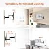 imageAmazon Basics Full Motion Articulating TV Monitor Wall Mount for 26quot to 55quot TVs and Flat Panels up to 80 Lbs Black12 to 40