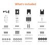 imageAmazon Basics Full Motion Articulating TV Monitor Wall Mount for 26quot to 55quot TVs and Flat Panels up to 80 Lbs Black12 to 40