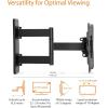 imageAmazon Basics Full Motion Articulating TV Monitor Wall Mount for 26quot to 55quot TVs and Flat Panels up to 80 Lbs Black26 to 55