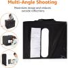 imageAmazon Basics Light Box Photography 25 x 30 x 25 Inches Large Portable Foldable Photo Studio Box with LED Light 1 Piece Black