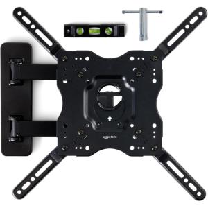 imageAmazon Basics Full Motion Articulating TV Monitor Wall Mount for 26quot to 55quot TVs and Flat Panels up to 80 Lbs Black26 to 55