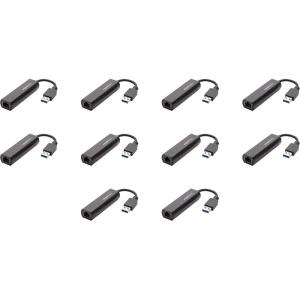 imageAmazon Basics USB 30 to 101001000 Gigabit Ethernet Internet Adapter Black10Pack