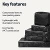 imageAmazon Essentials Ultralight packing Cubes Packing Organizer black 8 pack Black