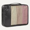 imageAmazon Essentials Ultralight packing Cubes Packing Organizer black 8 pack Black