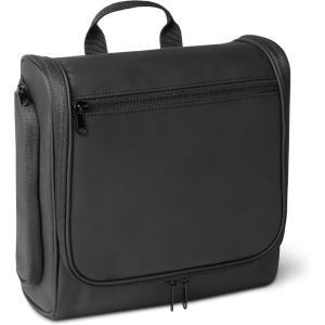 imageAmazon Essentials Waterproof Travel Toiletry Bag for Men and Women Hanging Toiletry Bag Dopp Kit with 2 Side Pockets Multiple Interior Pockets Handles Bathroom SpillsSplashes Black