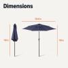 imageAmazon Basics Patio Umbrella Crank Lift and Push Button Tilt 9 Foot NavyNavy