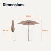 imageAmazon Basics Patio Umbrella Crank Lift and Push Button Tilt 9 Foot NavyTan
