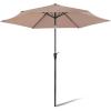 imageAmazon Basics Patio Umbrella Crank Lift and Push Button Tilt 9 Foot NavyTan