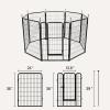 imageAmazon Basics Dog Playpen 8 Panels Metal Fence with Door Foldable for Indoor and Outdoor Use Suitable for Small to Medium Sized Dogs 42 Inch Height BlackBlack