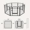 imageAmazon Basics Dog Playpen 8 Panels Metal Fence with Door Foldable for Indoor and Outdoor Use Suitable for Small to Medium Sized Dogs 42 Inch Height BlackBlack