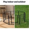 imageAmazon Basics Dog Playpen 8 Panels Metal Fence with Door Foldable for Indoor and Outdoor Use Suitable for Small to Medium Sized Dogs 42 Inch Height BlackBlack