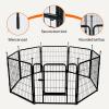 imageAmazon Basics Dog Playpen 8 Panels Metal Fence with Door Foldable for Indoor and Outdoor Use Suitable for Small to Medium Sized Dogs 42 Inch Height BlackBlack