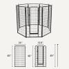 imageAmazon Basics Dog Playpen 8 Panels Metal Fence with Door Foldable for Indoor and Outdoor Use Suitable for Small to Medium Sized Dogs 42 Inch Height BlackBlack