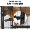 imageAmazon Basics Dog Playpen 8 Panels Metal Fence with Door Foldable for Indoor and Outdoor Use Suitable for Small to Medium Sized Dogs 42 Inch Height BlackBlack