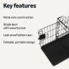 imageAmazon Basics Durable Foldable Metal Wire Dog Crate with Tray Single Door 18 x 124 x 15 in Black180L x 124W x 150H