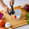 imageAmazon Basics Manual Can Opener Hand Held Black Soft Grip Single Handle Large