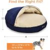 imageAmazon Basics Pet Cave Bed for Dog With Removal Nesting Cave Cover Fits up to 35lbs Pets 30 x 30 x 125 inches BlueBlue