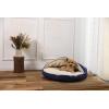 imageAmazon Basics Pet Cave Bed for Dog With Removal Nesting Cave Cover Fits up to 35lbs Pets 30 x 30 x 125 inches BlueBlue