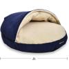 imageAmazon Basics Pet Cave Bed for Dog With Removal Nesting Cave Cover Fits up to 35lbs Pets 30 x 30 x 125 inches BlueBlue