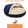 imageAmazon Basics Pet Cave Bed for Dog With Removal Nesting Cave Cover Fits up to 35lbs Pets 30 x 30 x 125 inches BlueBlue