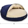 imageAmazon Basics Pet Cave Bed for Dog With Removal Nesting Cave Cover Fits up to 35lbs Pets 30 x 30 x 125 inches BlueBlue