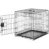imageAmazon Basics Durable Foldable Metal Wire Dog Crate with Tray Single Door 18 x 124 x 15 in Black24 x 18 x 20 in