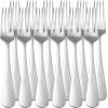imageAmazon Basics Stainless Steel Dinner Spoons with Round Edge Large Tablespoons 79 inches 10 Pack of 12 120 count total SilverDinner Forks  120 pack