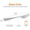imageAmazon Basics Stainless Steel Dinner Spoons with Round Edge Large Tablespoons 79 inches 10 Pack of 12 120 count total SilverDinner Forks  120 pack