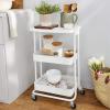 imageAmazon Basics 2Tier Metal KitchenUtility Cart with Shelf White