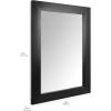 imageAmazon Basics Rectangular Wall Mount Mirror 24quot x 36quot Peaked Trim BlackBlack
