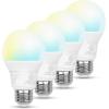 imageAmazon Basics Smart A19 LED Light Bulb Color Changing 60W Equivalent 800LM Works with Alexa Only 24 GHz WiFi No Hub Required 1PackTunable White With Adjustable Schedule