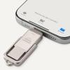 imageAmazon Basics USB Flash Drive Thumb Drive Memory Stick with USB C and USB A Dual Ports 128GB Champagne Silver128GB