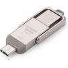 imageAmazon Basics USB Flash Drive Thumb Drive Memory Stick with USB C and USB A Dual Ports 128GB Champagne Silver128GB