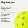 imageAmazon Basics Outdoor Pickleball Balls USAPA Approved Yellow 3Pack