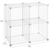 imageAmazon Basics 4 Cube Storage Organizer  Wire Grid Closet and Storage Shelves Stackable White 14quotx14quotx14quotWhite