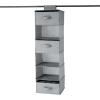 imageAmazon Basics 6Tier Hanging Shelf Closet Storage Organizer with Removable Drawers Grey 69quotD x 136quotW x 122quotH69D x 136W x 122H