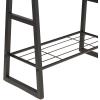 imageAmazon Basics 9 Hooks Coat Rack Hallstand Entryway Shoe Bench with Metal 1Tier Shelf 13quot D x 276quot W x 69quot H BlackBlack