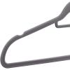 imageAmazon Basics Heavy Duty NonSlip Velvet Suit Hangers with Horizontal Tie Bar 50Pack Dark Gray