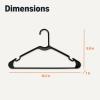 imageAmazon Basics Plastic Clothes Hangers Adult Size White Pack of 50Black