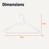 imageAmazon Basics Plastic Clothes Hangers Adult Size White Pack of 50White