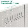 imageAmazon Basics Rectangular Metal Pegboard Kit for Wall Storage Rust and Scratch Resistant 48Piece Gray48 Pieces