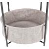 imageAmazon Basics Round Storage End Table Side Table with Cloth Basket Dusty Pink 177quotD x 177quotW x 189quotHCharcoal